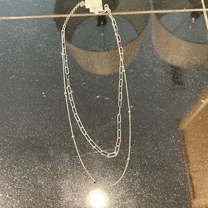 COPY - Double silver/gold chain necklace